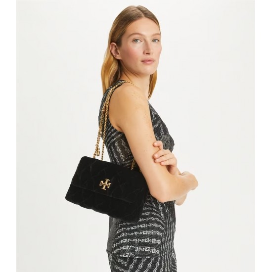 Women Tory Burch Small Kira Velvet Convertible Shoulder Bag Black